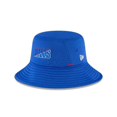 Blue Buffalo Bills Hat - New Era NFL Official Summer Sideline Stretch Bucket Hat USA5241706